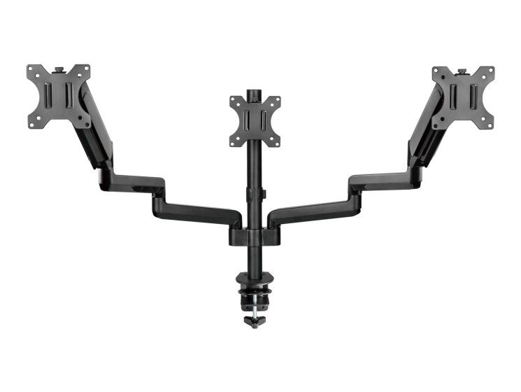 GEMBIRD Desk mounted adjustable mounting arm for 3 monitors - full-motion_1