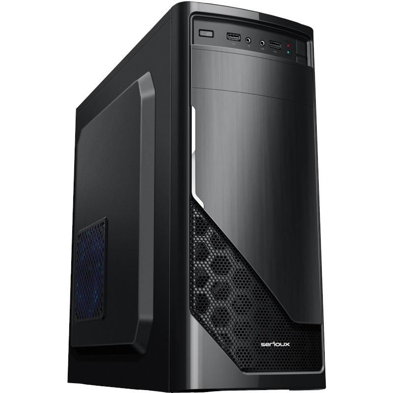Sistem Desktop PC Horizon Intel Core i3-13100 TRAY 3.4 GHz FCLGA1700, Placa de baza Asus Prime H610M-R LGA1700 2x DDR4 1x VGA 1x HDMI 4x SATA III, Memorie RAM 8GB 2666MHz, SSD 512GB, Carcasa SERIOUX Basic Mid Tower ATX 2x USB_1