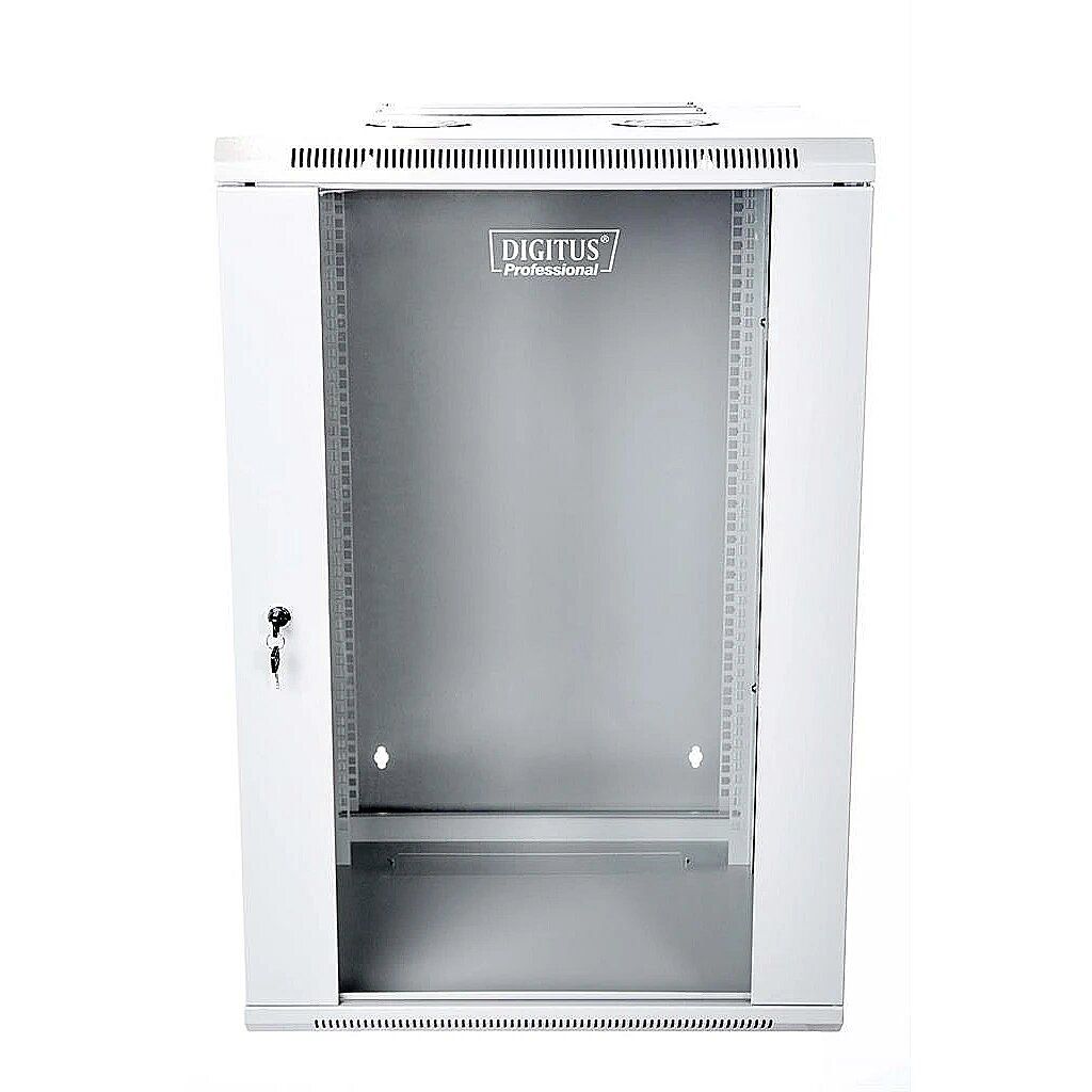 DIGITUS DN-WD19 18U/600 DIGITUS Wallmount cabinet 18U, double section, 600x6000mm, grey RAL 7035_1