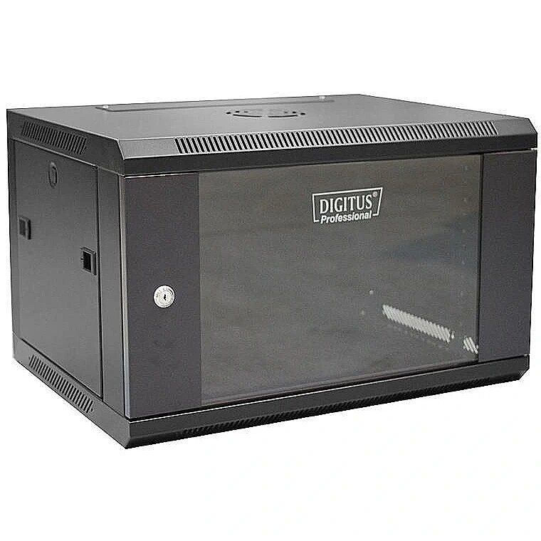 DIGITUS DN-W19 06U/450/B DIGITUS Wallmount cabinet 6U, 600x450mm, black RAL 9004_1
