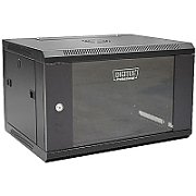 DIGITUS DN-W19 06U/450/B DIGITUS Wallmount cabinet 6U, 600x450mm, black RAL 9004_1