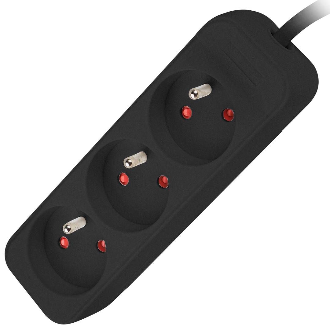 LANBERG PS0-03E-0150-BK Lanberg 1.5M Black 3X 230V Lanter EXTENSION PL. CABLE FROM FULL COPPER_1