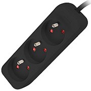 LANBERG PS0-03E-0150-BK Lanberg 1.5M Black 3X 230V Lanter EXTENSION PL. CABLE FROM FULL COPPER_1