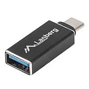 LANBERG AD-UC-UA-02 Lanberg Adapter USB TYPE-C(M)-AF 3.1 Black_1