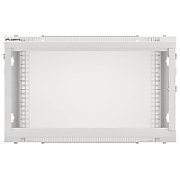 LANBERG Wall mount cabinet 19inch 6U 600x450 steel doors grey flat pack_3