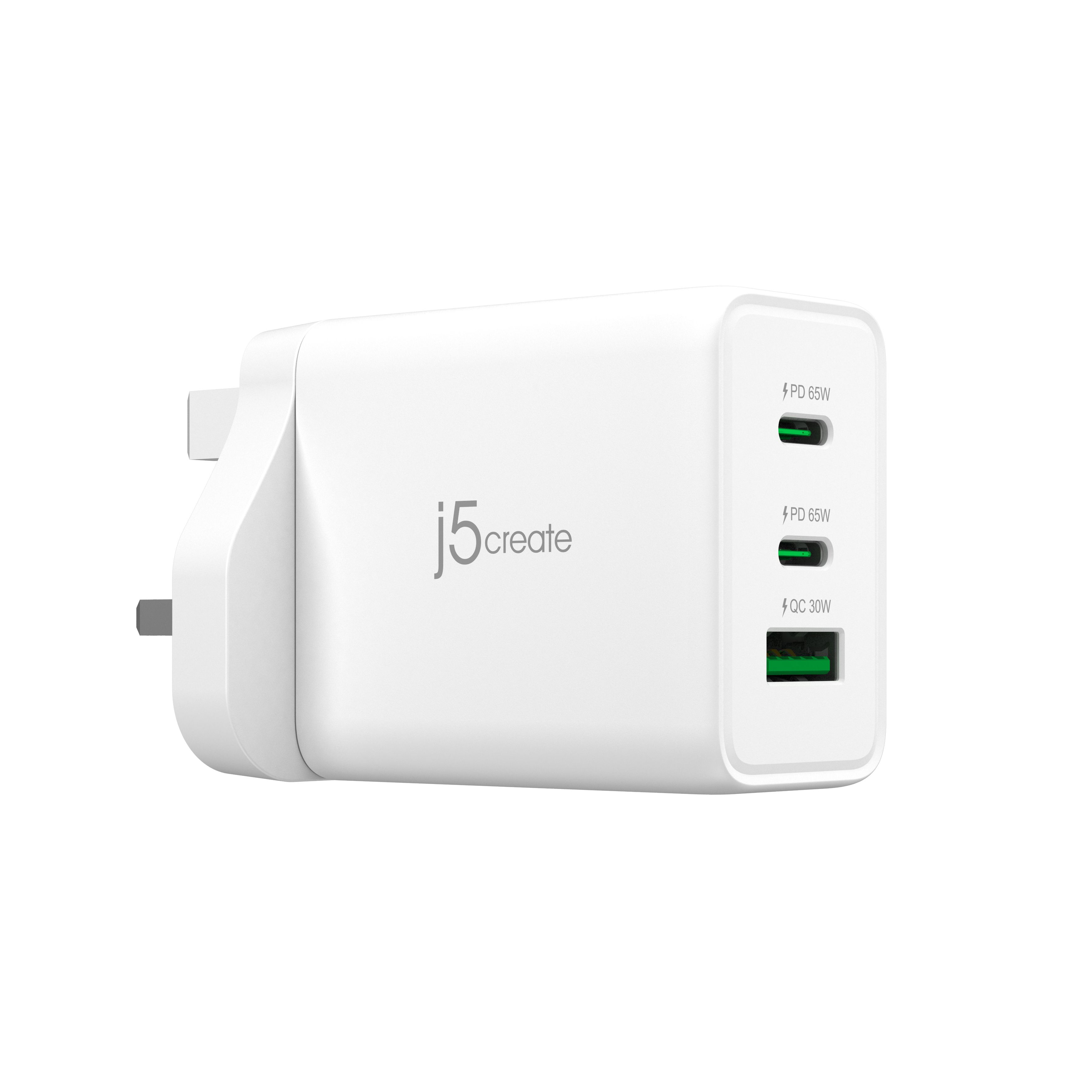 65W GAN USB-C 3-PORT CHARGER/UK WHITE_1