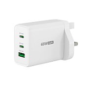 65W GAN USB-C 3-PORT CHARGER/UK WHITE_2