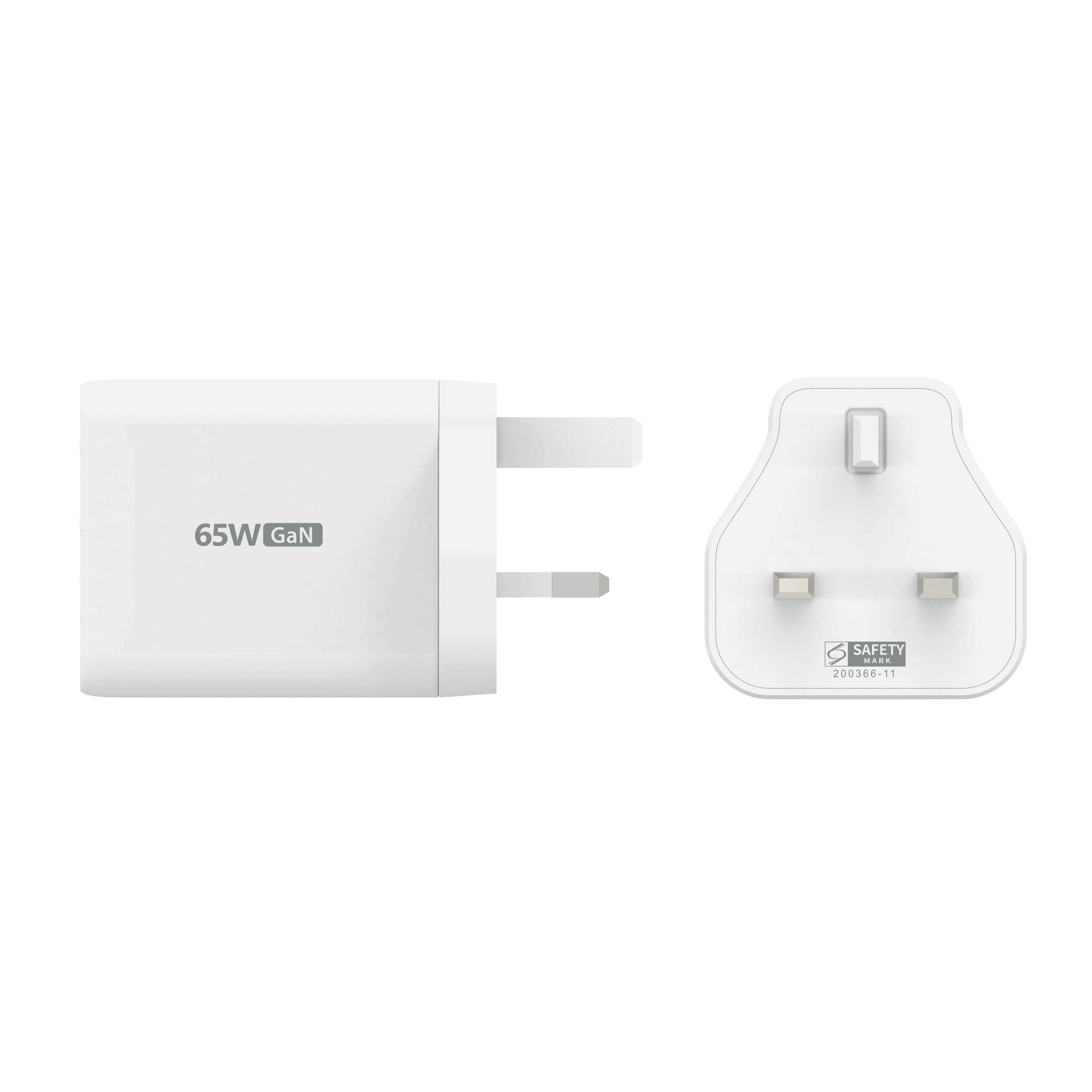 65W GAN USB-C 3-PORT CHARGER/UK WHITE_5