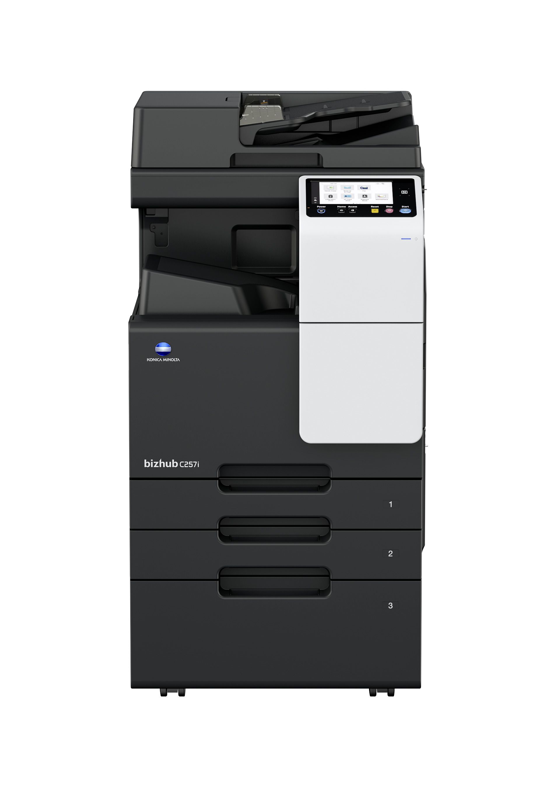 Imprimanta multifunctionala laser color Konica Minolta bizhub c257i, A3, duplex, USB 2.0, Wi-Fi, 25 ppm negru, 25 ppm color