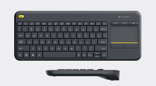 WIRELESS TOUCH KEYBOARD K400+/DARK - PAN - 2.4GHZ NORDIC_2