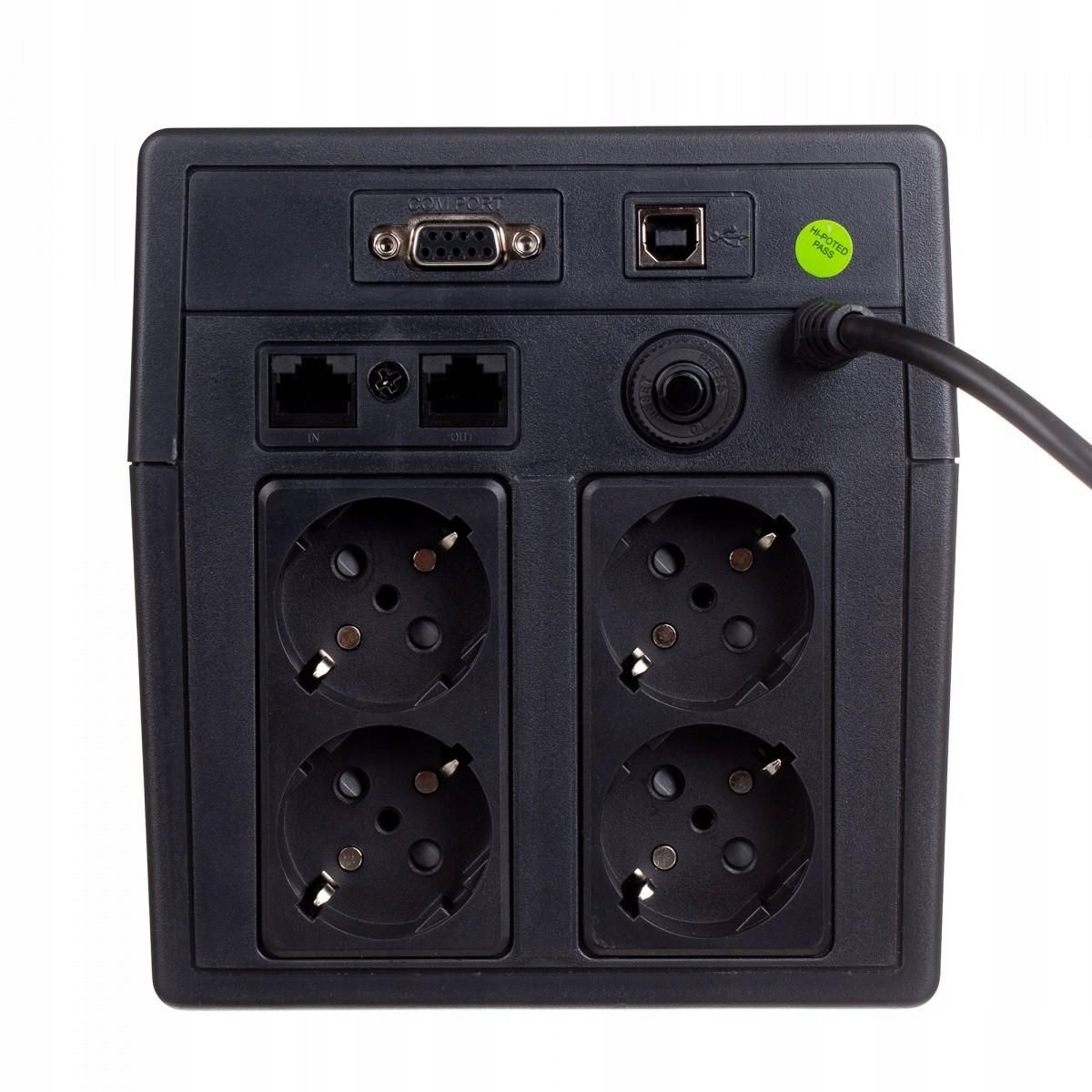 DIGITUS DN-170065 DIGITUS UPS Line-Ineractive LED 1000VA/600W 2x12V/7Ah AVR 4xSCH. USB RS232 RJ45_2