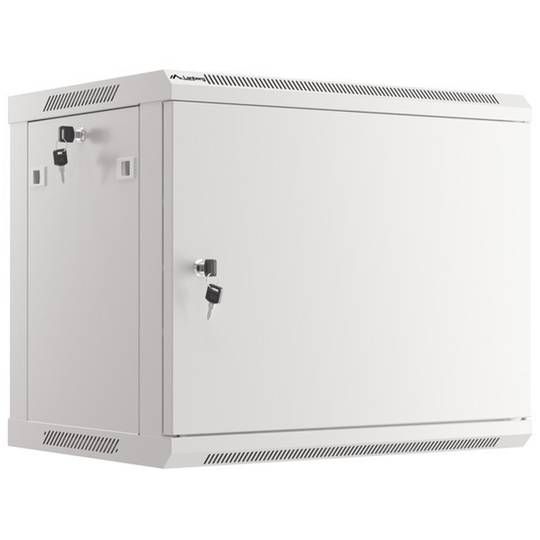LANBERG Wall mount cabinet 19inch 9U 600x450 steel doors grey flat pack_1