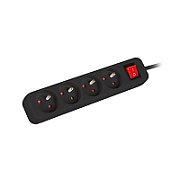 LANBERG PS1-04E-0150-BK Lanberg 1.5M Black LANTERGE CURVE 4X 230V PL WITH CIRCUIT BREAKER, FULL COPPER_1