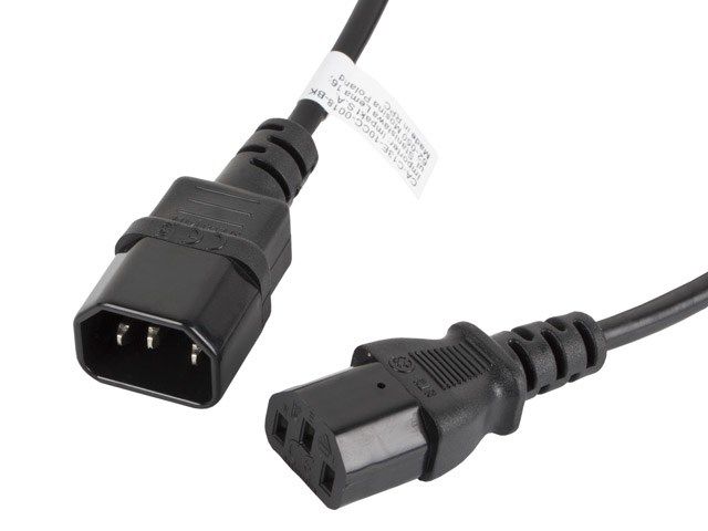 LANBERG CA-C13E-10CC-0018-BK Lanberg extension power cable C13-> C14 1.8m_1