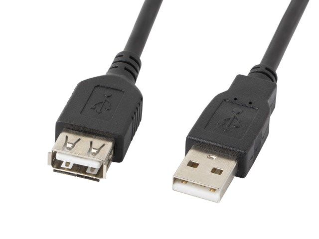 LANBERG CA-USBE-10CC-0007-BK Lanberg extension cable USB 2.0 AM-AF 70cm black_2