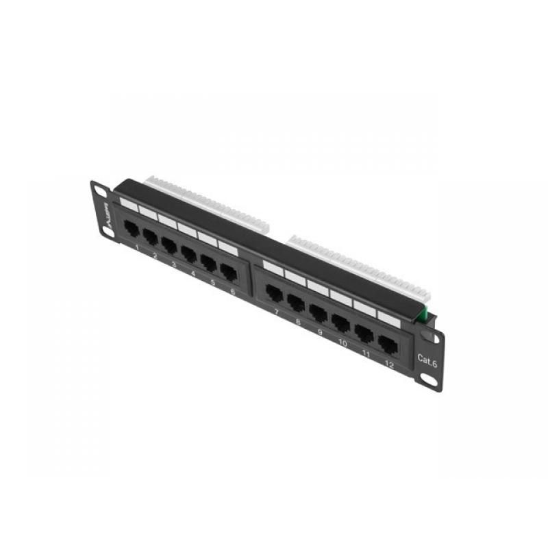LANBERG PPU6-9012-B Lanberg Patch Panel 10, 12 port 1U, cat.6, black_1