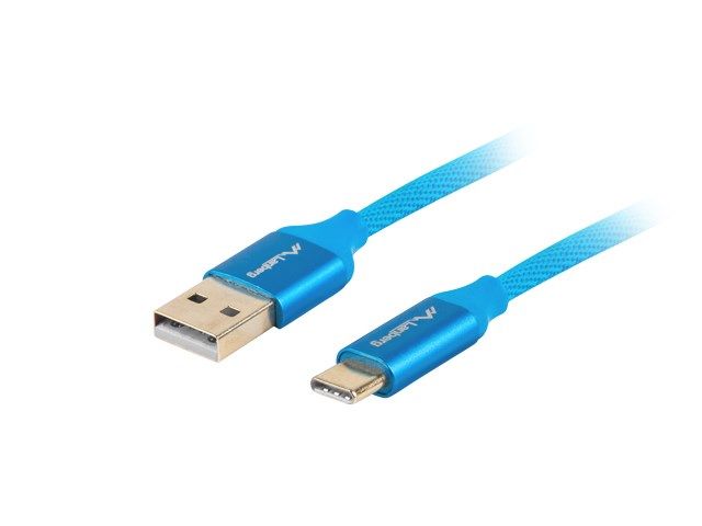 LANBERG CA-USBO-22CU-0005-BL Lanberg cable Premium Quck Charge 3.0 ,USB-C(M)->A(M) 0,5m Blue_3