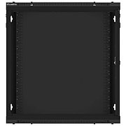 LANBERG Wall mount cabinet 19inch 12U 600x450 steel doors black flat pack_4