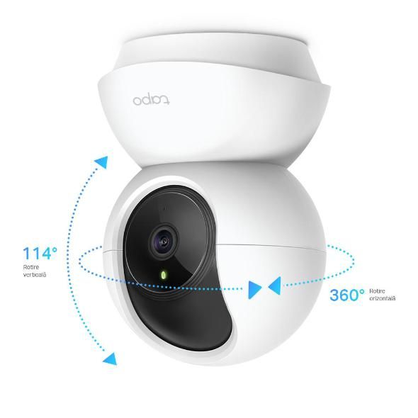TP-Link Camera Supraveghere Wireless Pan/Tilt TC71, Senzor:1/2.9“, F2.4, 4mm, PAN  340° , Tilt: 70°, IR pana la 9m, Rezolutie: 2K 3MP 2304 x 1296, 15FPS, Compresie video: H.264, Microfon si difuzor incorporate, Port microSD(512gb max), Motion Detection, Person Detection, BabyCry Detection, Rata_4