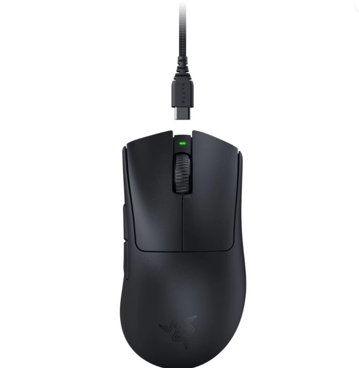 Mouse Razer DeathAdder V3 HyperSpeed EU, rezolutie 26000 DPI, senzor Focus X Optical, 8 butoane programabile, durata de viata baterie pana la 100 de ore in 1000 Hz si pana la 20 de ore in 8000 Hz, negru_1