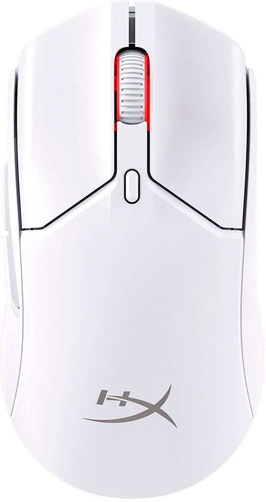 Mouse HyperX Pulsefire Haste Core 2 Wireless, rezolutie maxima 12000 DPI, conectivitate 2.4GHz Wireless / Bluetooth 5.2, polling rate pana la 1000 Hz, durata de viata baterie pana la 100 de ore in modul 2.4GHz highspeed, si pana la 200 de ore in modul Bluetooth 5.2, alb_1