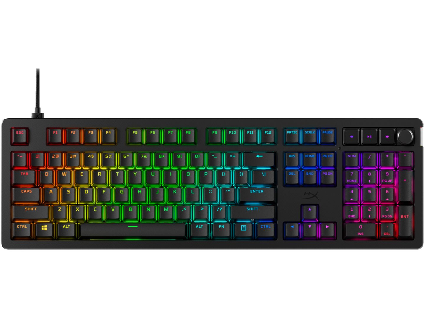 Tastatura gaming mecanica HyperX Alloy Rise, iluminare RGB (16,777,216 culori), Hyperx linear switch, 100% anti-ghosting, layout US, negru_1
