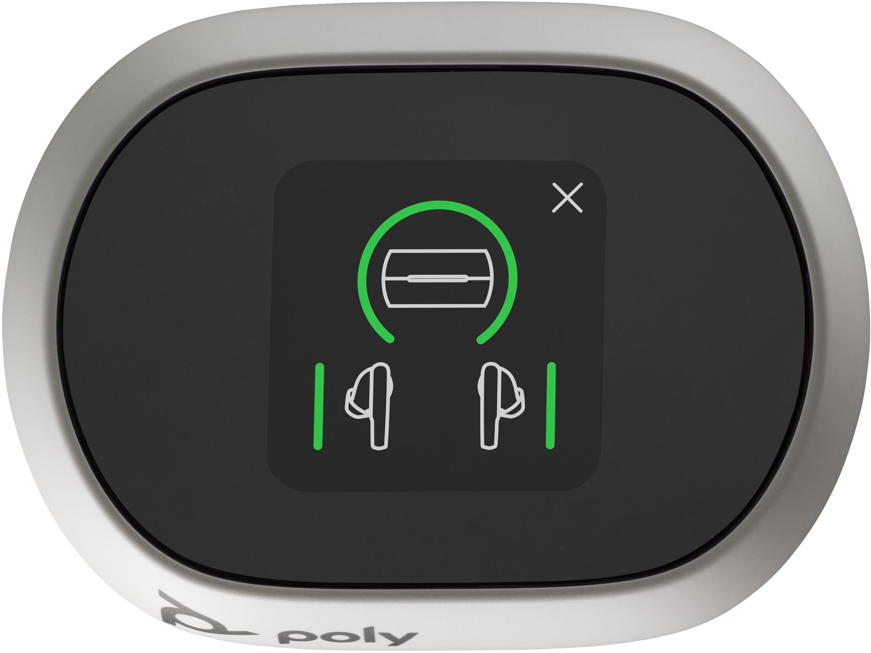 Poly Voyager Free 60+ UC White Sand Earbuds +BT700 USB-A Adapter +Touchscreen Charge Case_5