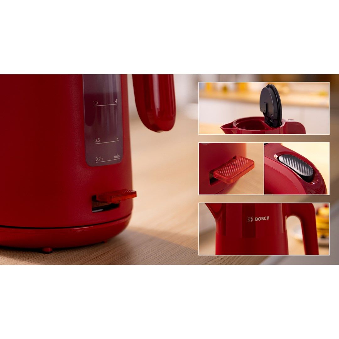 Bosch TWK2M164 electric kettle 1.7 L 2400 W Black  Grey  Red_2