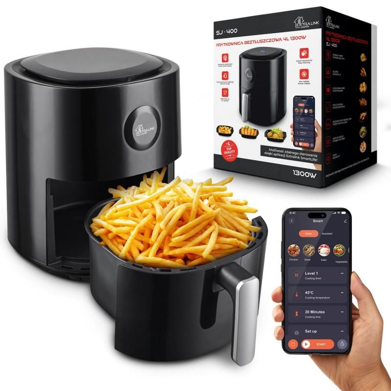 Extralink Smart Life Air Fryer SJ-400 4L EU | Air Fryer | 1300W_1