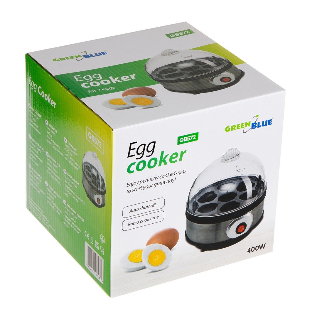 GreenBlue automatic egg cooker  400W power  up to 7 eggs  measuring cup  220-240V~  50 Hz  GB572_6