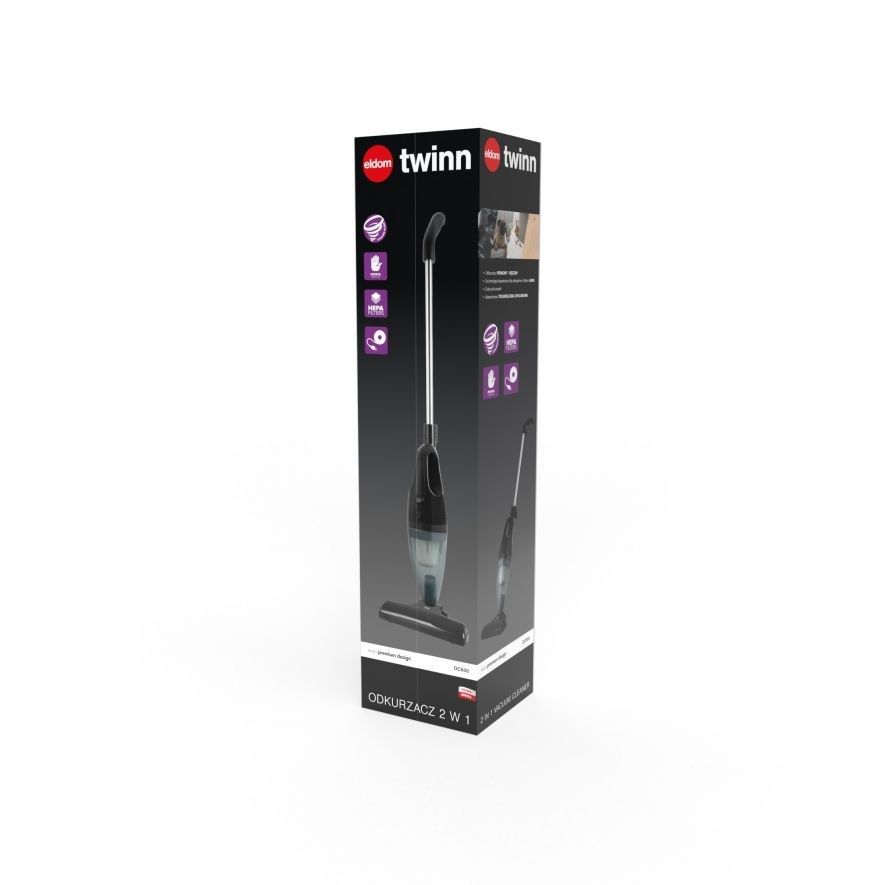 OC600 ELDOM  2in1 TWINN upright vacuum cleaner  wireless  bagless  HEPA_7