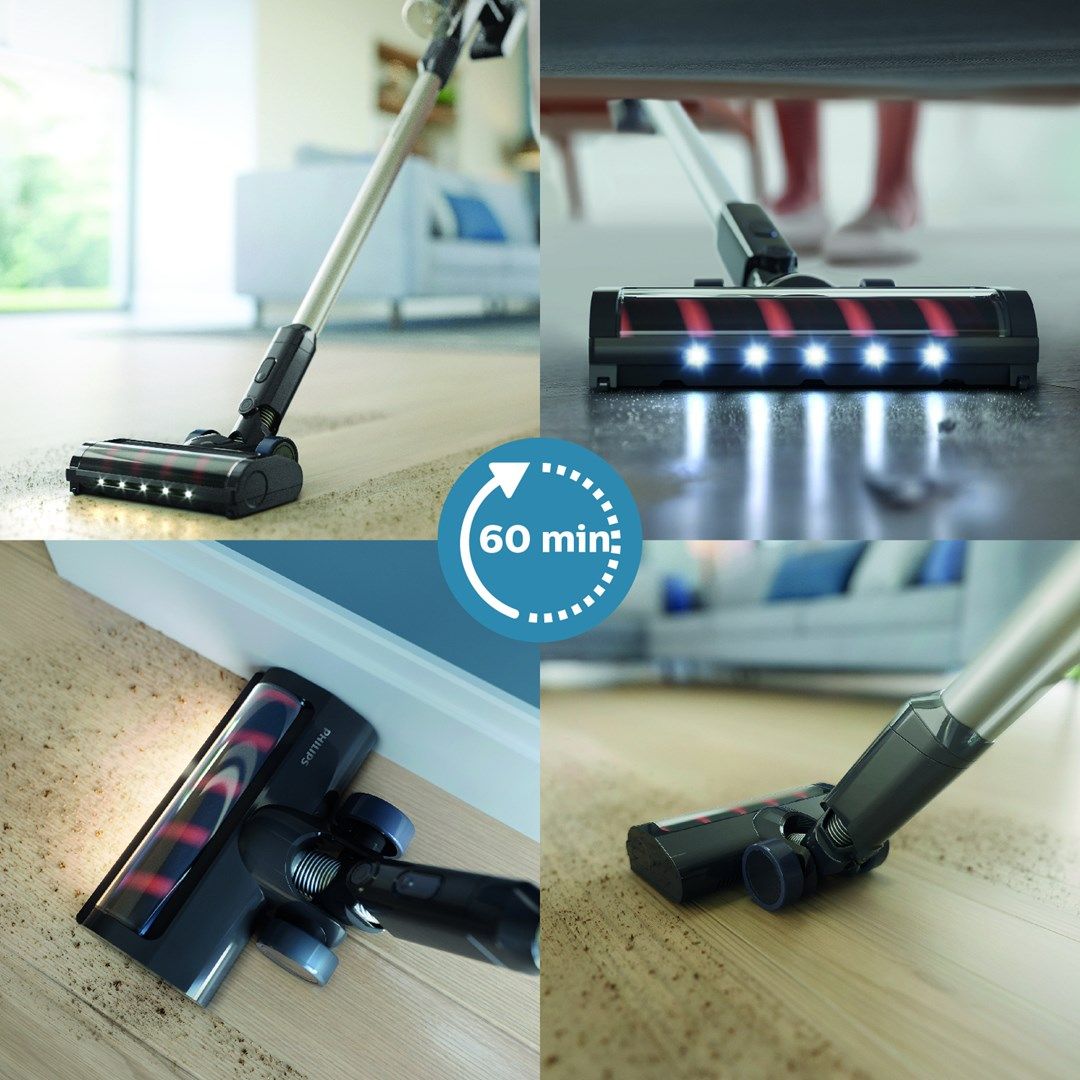 Philips 3000 series XC3131/01 stick vacuum/electric broom Battery Dry Bagless Black  Blue_7