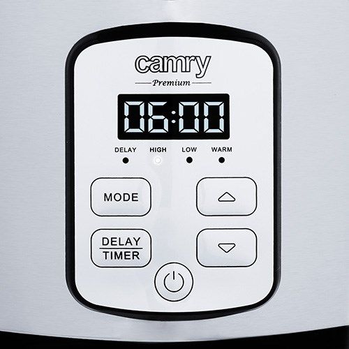 Camry | CR 6414 | Slow Cooker | 270 W | 4.7 L | Number of programs 1 | Stainless Steel_6