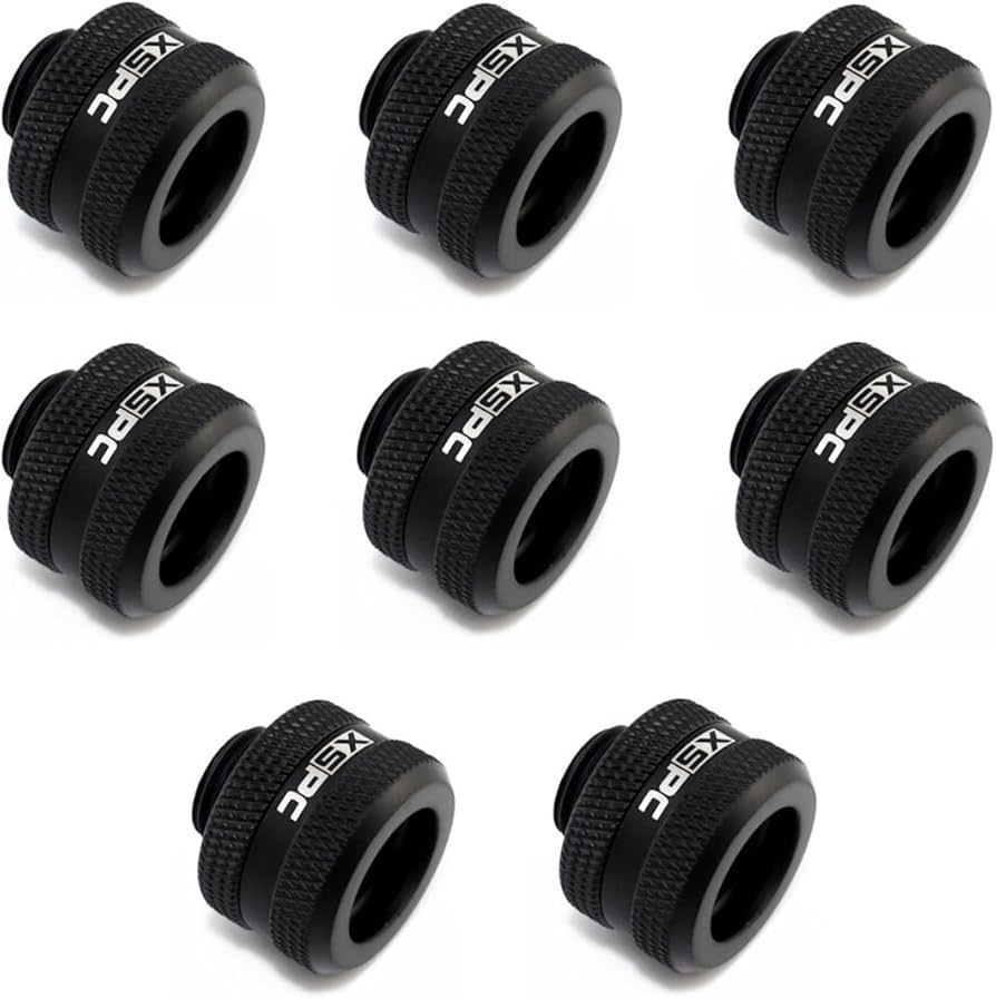 XSPC connector G1/4  to 14mm hardtube  black matt - 8 pieces_1