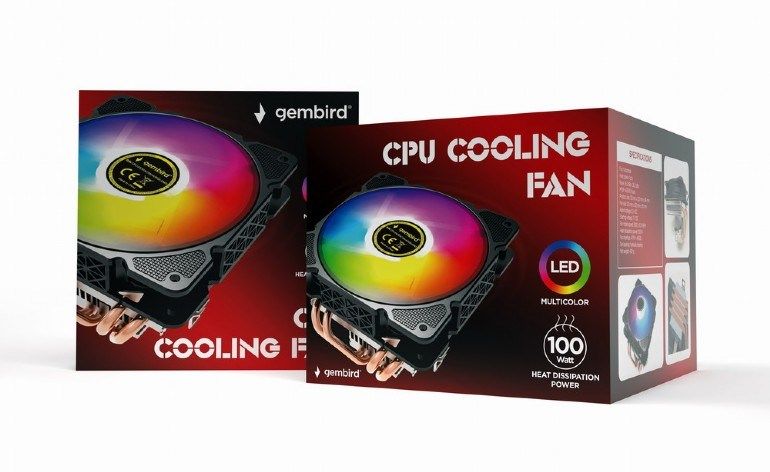 Gembird CPU-HURACAN-ARGB-X140 CPU cooling fan  12 cm  100 W  multicolor LED  4 pin_6
