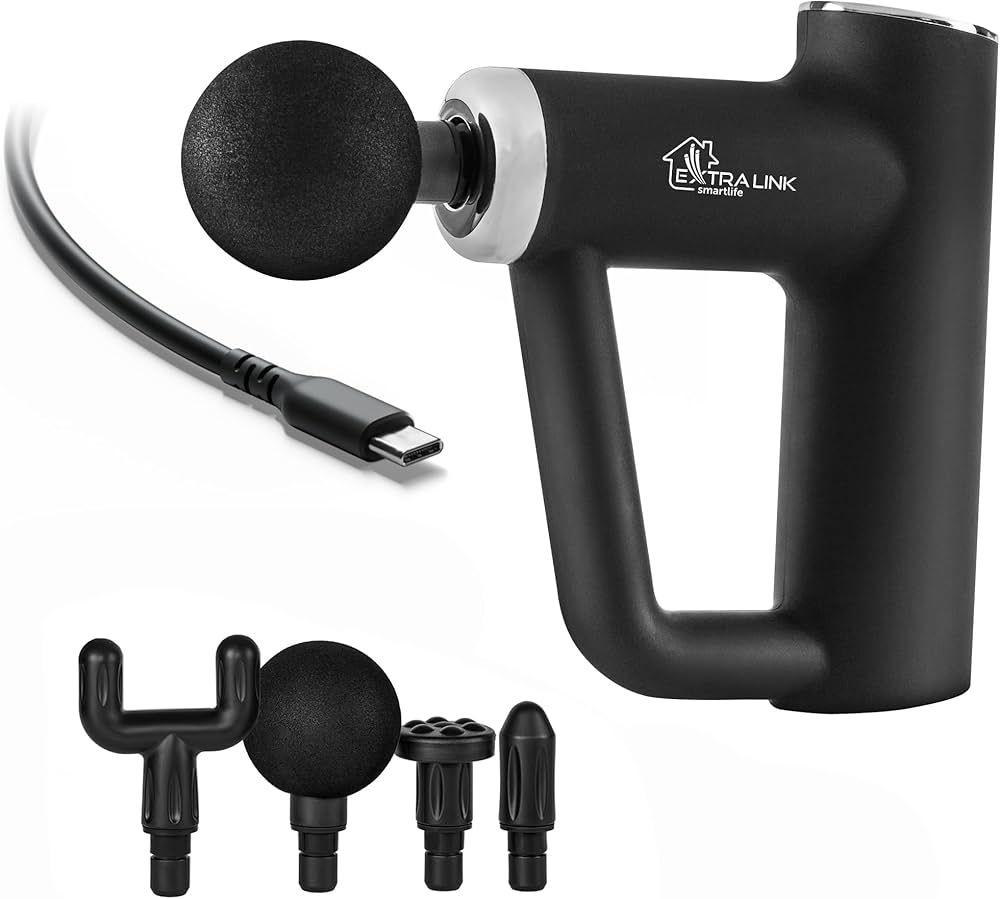 Extralink Massage Gun Mini Black | Massage gun | 4 tips_1