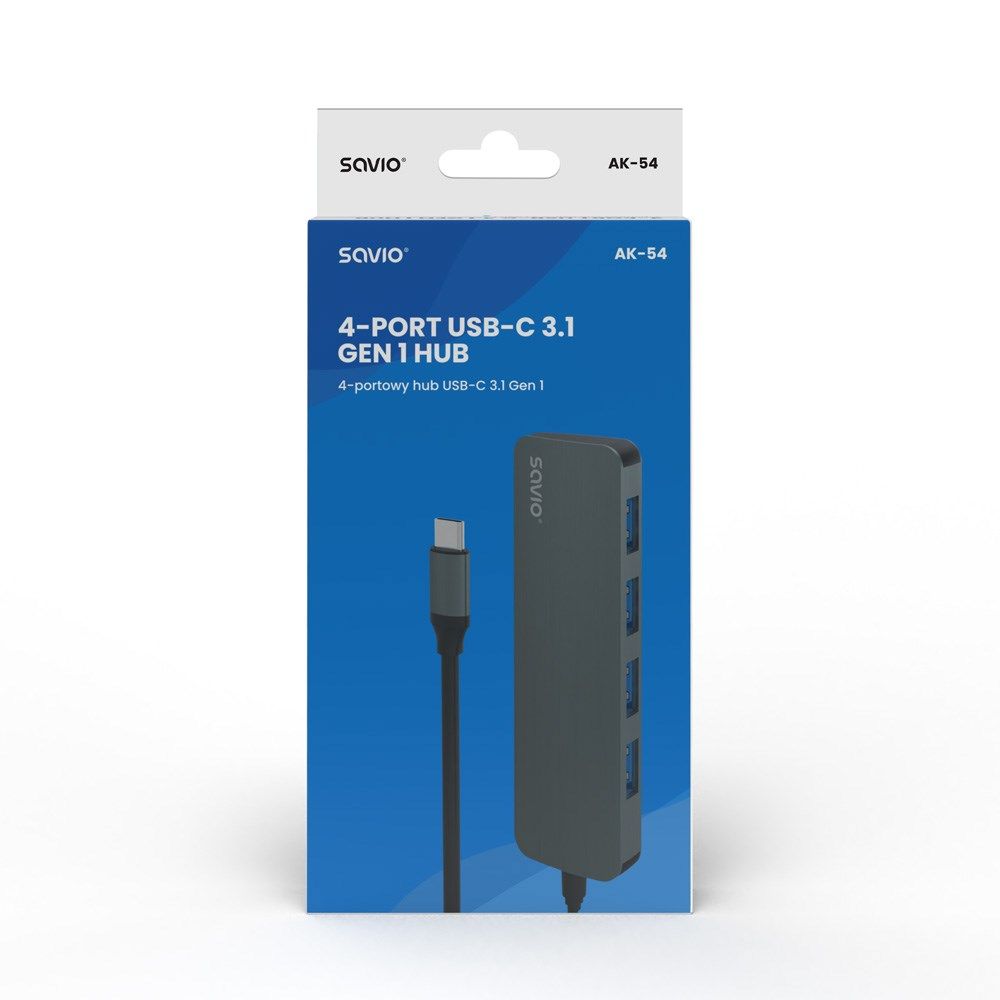SAVIO Hub USB-C - 4 x USB-A  AK-54_4