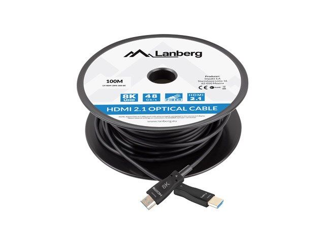 LANBERG HDMI CABLE M/M V2.1 100M 8K OPTICAL AOC_2