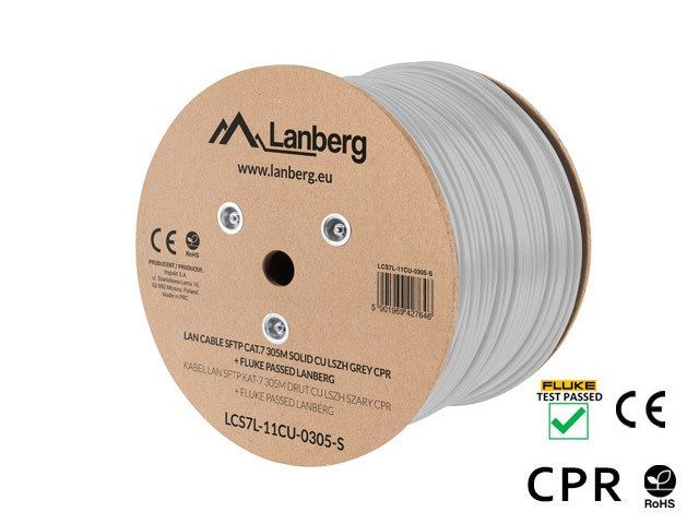 LANBERG CABLE SFTP CAT. 7 305M WIRE CU LSZH GRAY_2