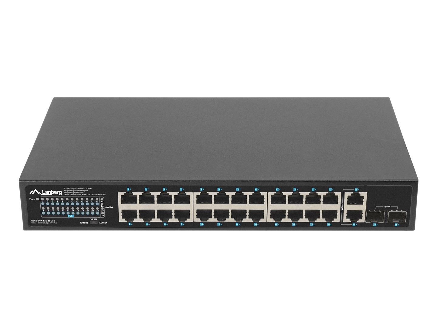 Lanberg RSGE-24P-2GE-2S-250 network switch Unmanaged_2