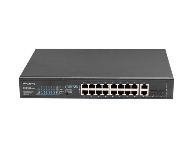 Lanberg Switch rack 19  POE+ 16x 100MB /2X COMBO  GIGABIT ETHERNET 150W_1