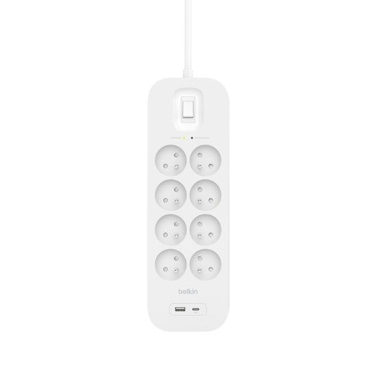 Belkin SRB003CA2M surge protector White 8 AC outlet(s) 2 m_2