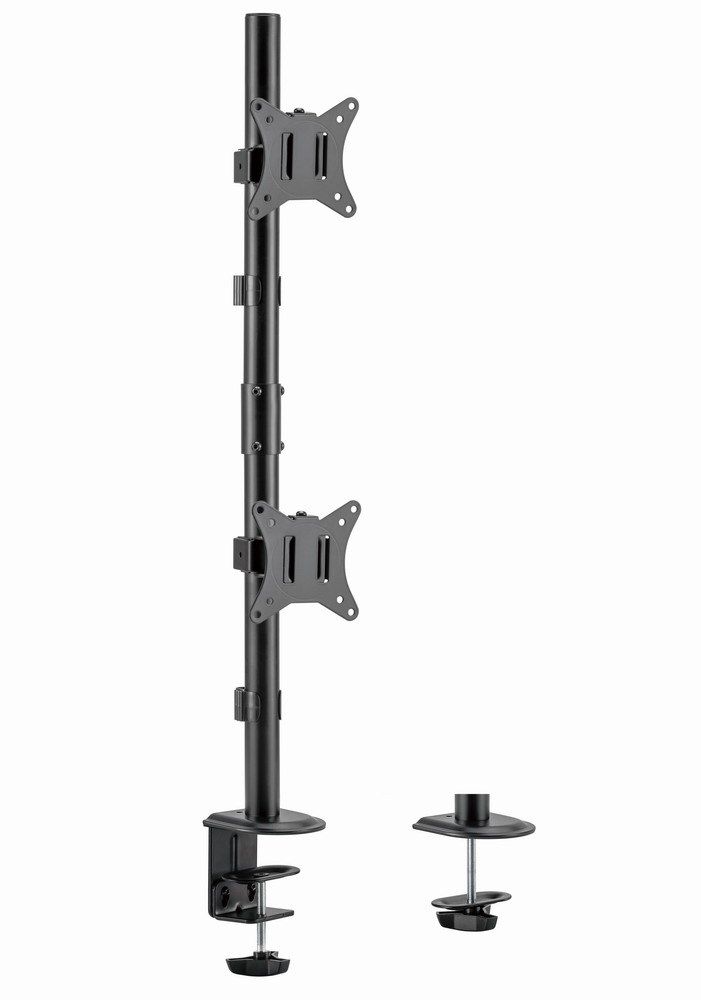 Gembird MA-D2-02 Adjustable 2-display vertical desk mount  17”-32”  9kg_2