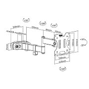 Maclean LCD monitor desk mount  VESA 75x75 and 100x100  17-32  9kg  MC-751N_3