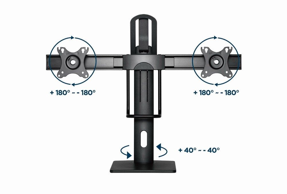Gembird MS-D2-01 monitor mount / stand 68.6 cm (27 ) Black Desk_19