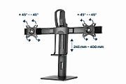 Gembird MS-D2-01 monitor mount / stand 68.6 cm (27 ) Black Desk_9