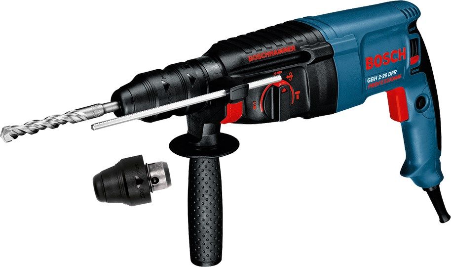 BOSCH HAMMER DRILL WITH FORGING OPTION 800W 2.7J + ADDITIONAL CHUCK GBH 2-26 DFR_2