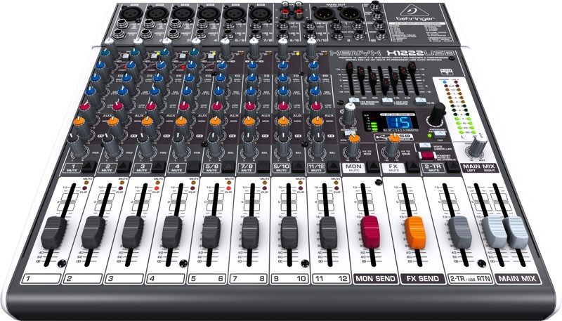 Behringer X1222USB audio mixer 4 channels_2