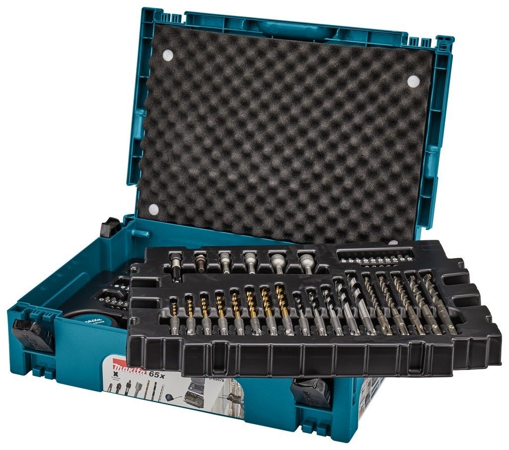 Makita Set de burghie și biți din 65 de piese B-69478