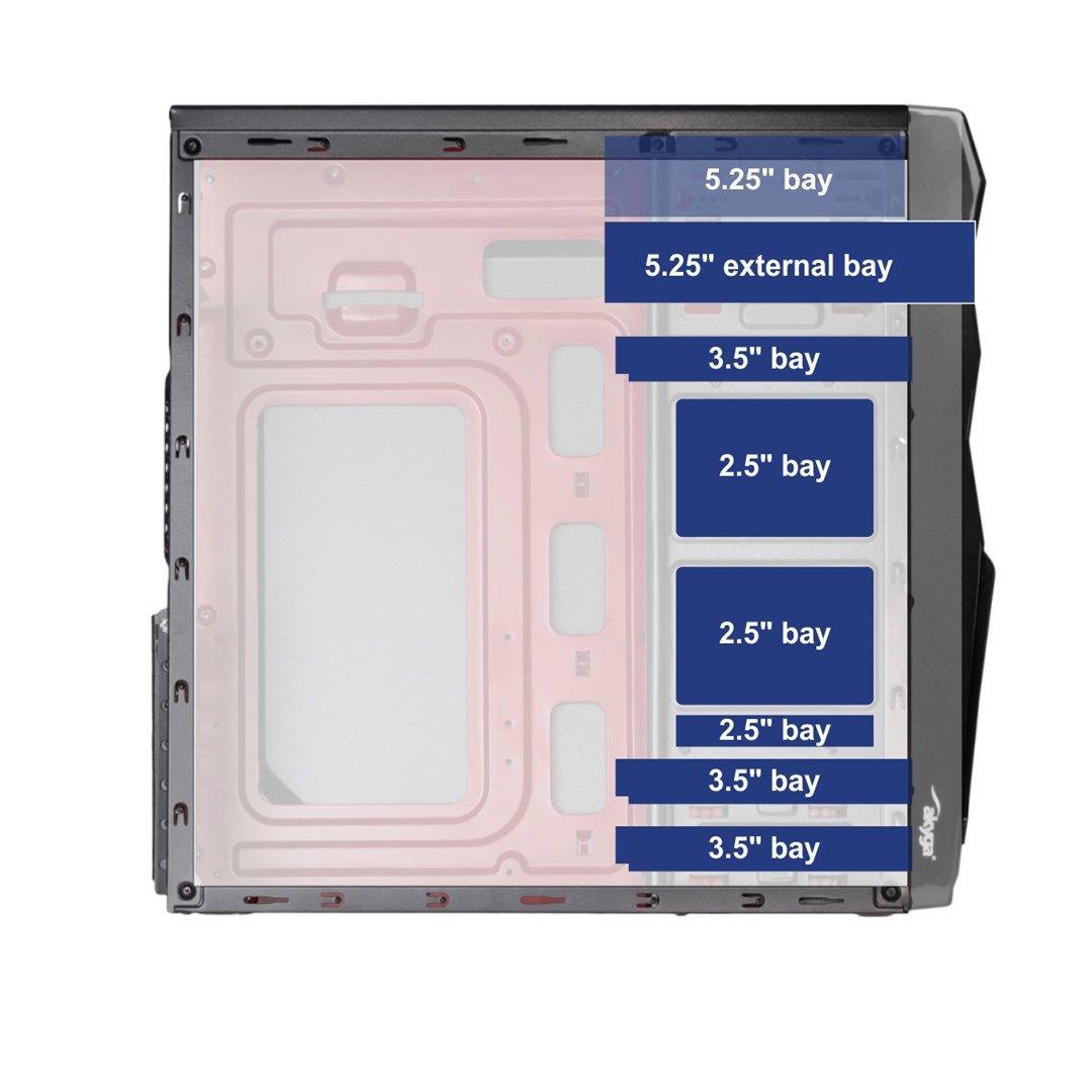 Akyga ' ak995bk PC ATX Nero Midi Tower Black_12